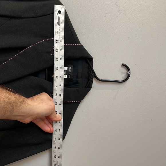 Ladies BEBE Dark Gray w/Purple Pinstripe Blazer | Size 4 | Excellent Condition - Picture 8 of 11